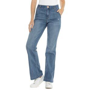 NEW Democracy AbTechnology Trouser Bootleg Jeans - High rise Blue  1125 3s7